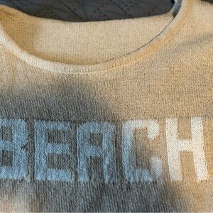 Beige and white “Beach” Cover-Up